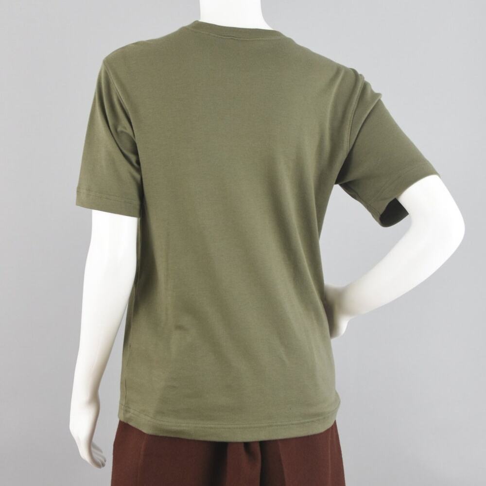 Vintage Basic Editions Army Green Solid T-Shirt W… - image 8